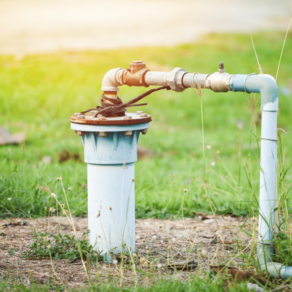 a well pump system set up in the Franklin, Pennsylvania ground