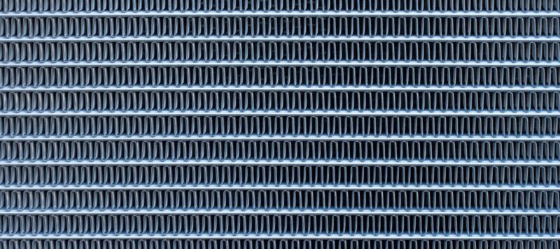 closeup of an hvac unit grill